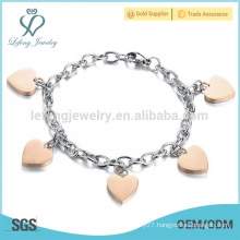 New design anklet,heart charm bracelet jewelry,stainless steel jewelry foot chain